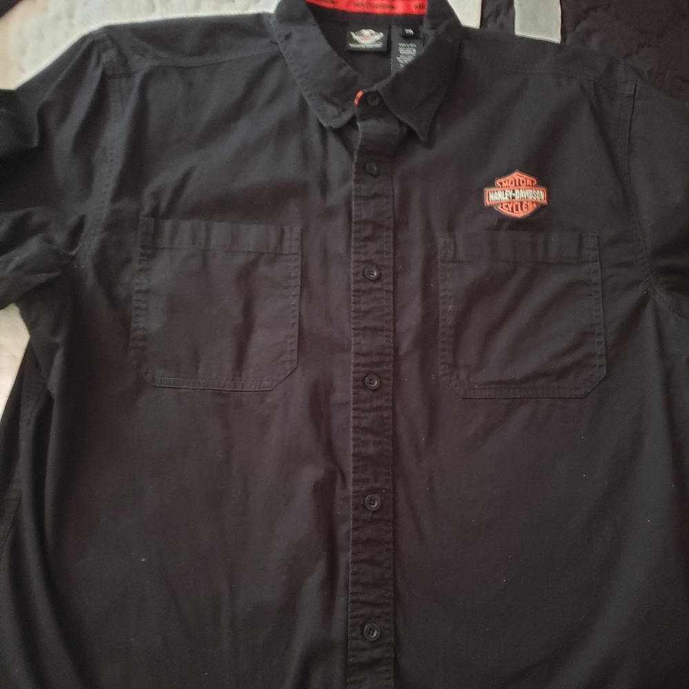 Mens harley-davidson 2xl button down shirt